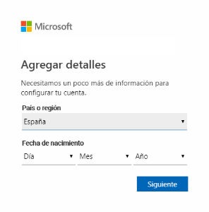 Agregar detalles al correo de hotmail outlook