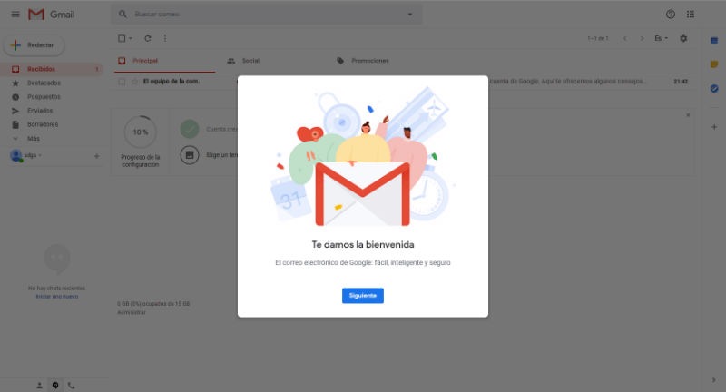 Bienvenida a gmail